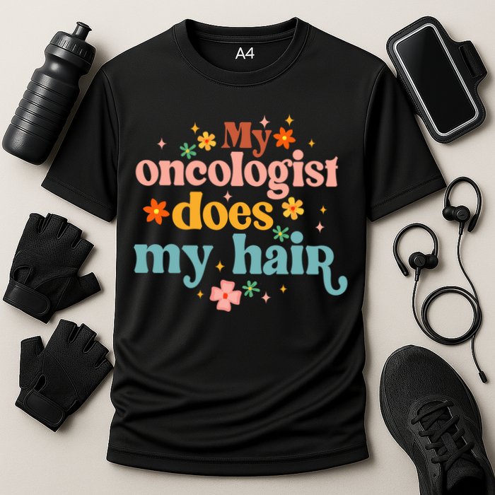 My Oncologist Does My Hair Chemotherapy Cancer Survivor Cooling Performance Crew T-Shirt