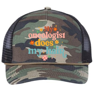 My Oncologist Does My Hair Chemotherapy Cancer Survivor Retro Rope Trucker Hat Cap