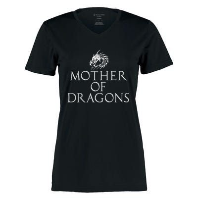 Mother Of Dragons Funny Mothers Day Mom Gift Women's Momentum V-Neck T-Shirt