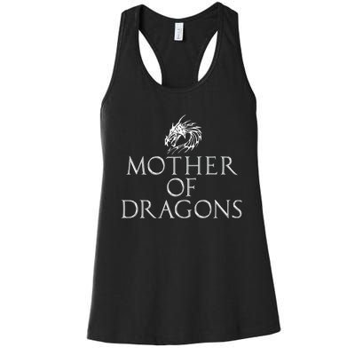 Mother Of Dragons Funny Mothers Day Mom Gift Women's Racerback Tank