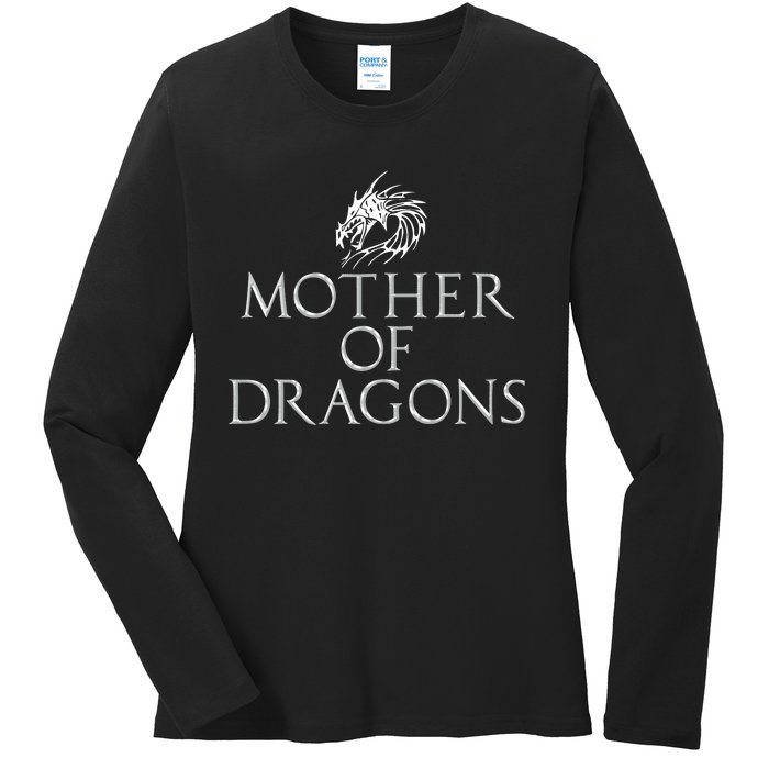 Mother Of Dragons Funny Mothers Day Mom Gift Ladies Long Sleeve Shirt