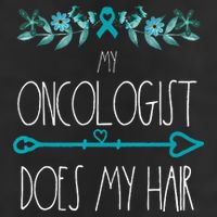 My Oncologist Does My Hair Ovarian Cancer Awareness Products Beanie