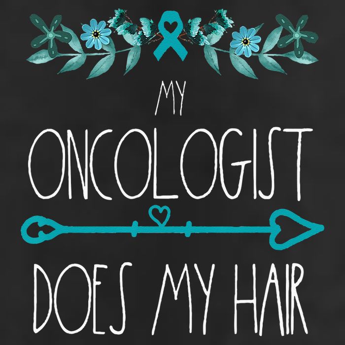 My Oncologist Does My Hair Ovarian Cancer Awareness Products Beanie