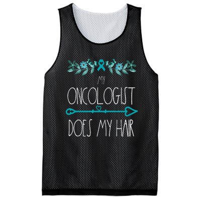 My Oncologist Does My Hair Ovarian Cancer Awareness Products Mesh Reversible Basketball Jersey Tank