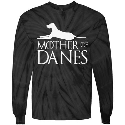 Mother of Danes funny Great Dane Tie-Dye Long Sleeve Shirt