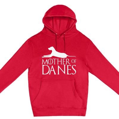 Mother of Danes funny Great Dane Premium Pullover Hoodie