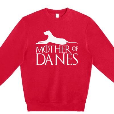 Mother of Danes funny Great Dane Premium Crewneck Sweatshirt