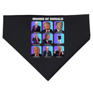 Moods Of Donald Donald Trump Funny USA-Made Doggie Bandana