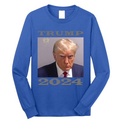 Mugshot Of Donald Trump Trump 2024 Funny Gift Long Sleeve Shirt