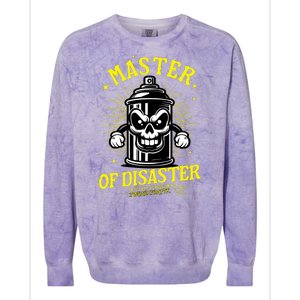 Master Of Disaster Graffiti Can Mascot Colorblast Crewneck Sweatshirt