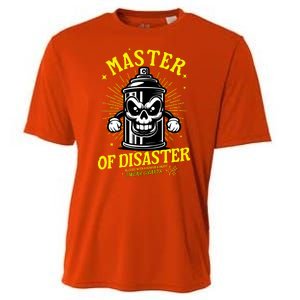 Master Of Disaster Graffiti Can Mascot Cooling Performance Crew T-Shirt