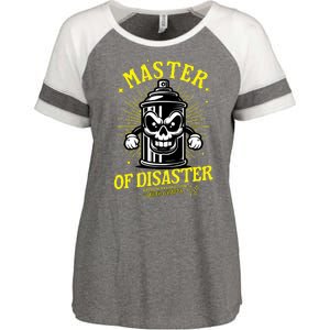 Master Of Disaster Graffiti Can Mascot Enza Ladies Jersey Colorblock Tee