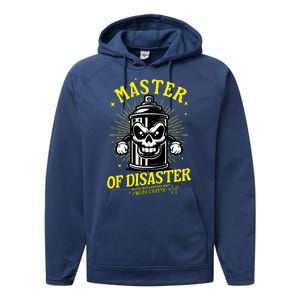 Master Of Disaster Graffiti Can Mascot Performance Fleece Hoodie