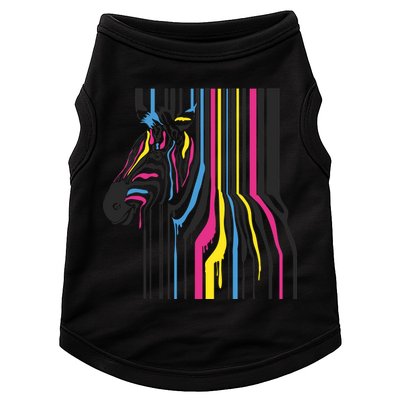 Modern Abstract Zebra Doggie Tank