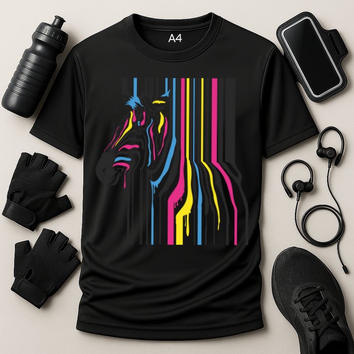 Modern Abstract Zebra Performance Shirt