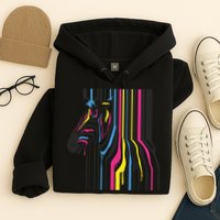 Modern Abstract Zebra Hoodie
