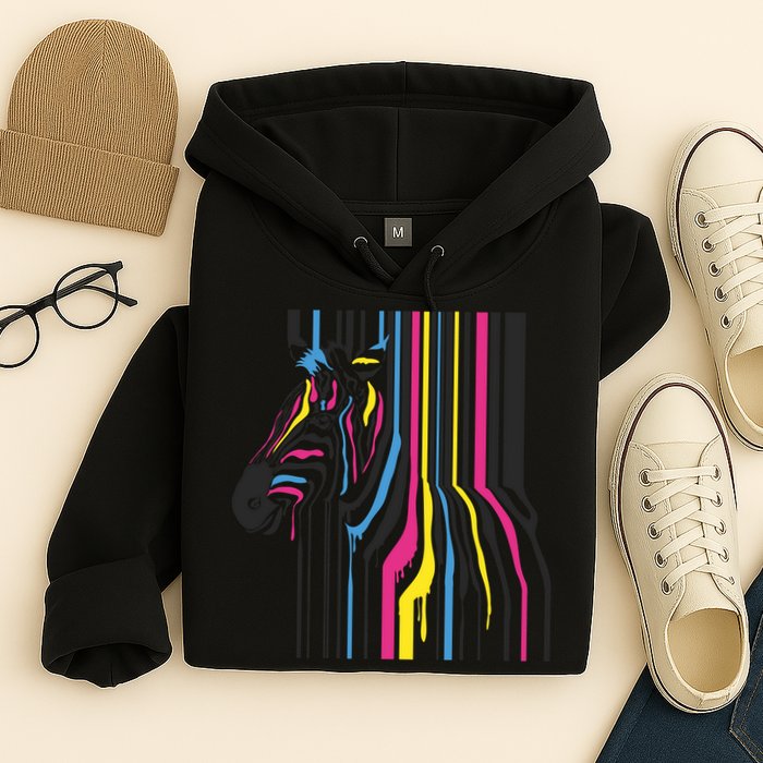 Modern Abstract Zebra Hoodie