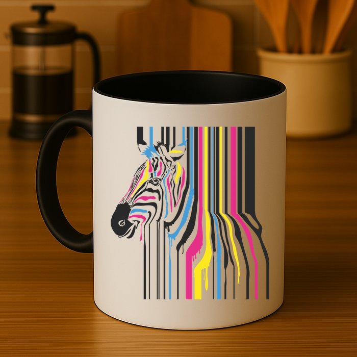 Modern Abstract Zebra Mug