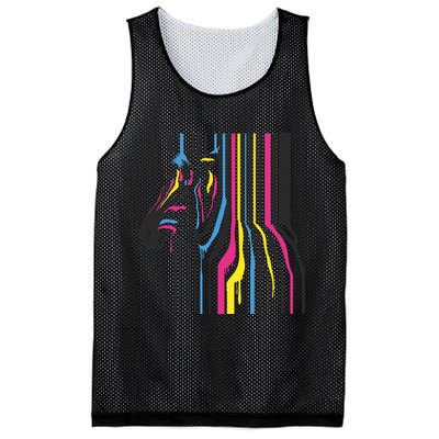 Modern Abstract Zebra Mesh Reversible Basketball Jersey Tank