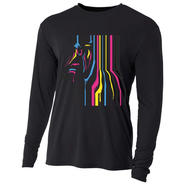 Modern Abstract Zebra Cooling Performance Long Sleeve Crew