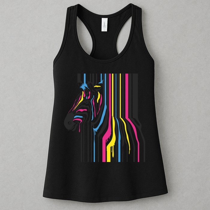 Modern Abstract Zebra Womens Tank Top