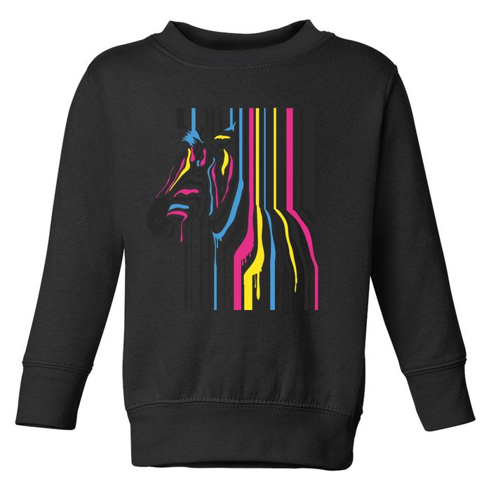 Modern Abstract Zebra Toddler Sweatshirt
