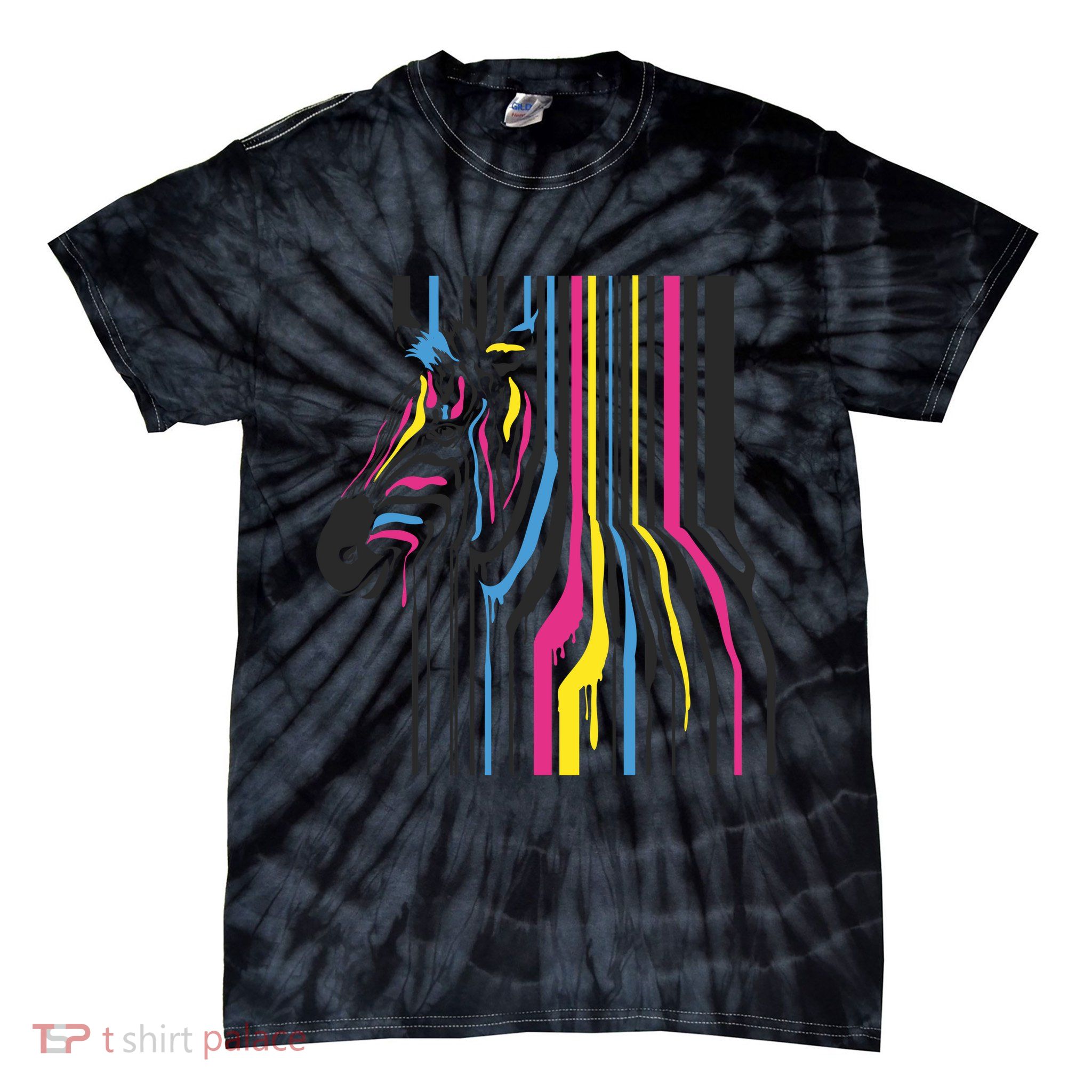 Modern Abstract Zebra Tie-Dye T-Shirt