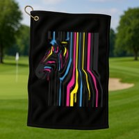 Modern Abstract Zebra Golf Towel