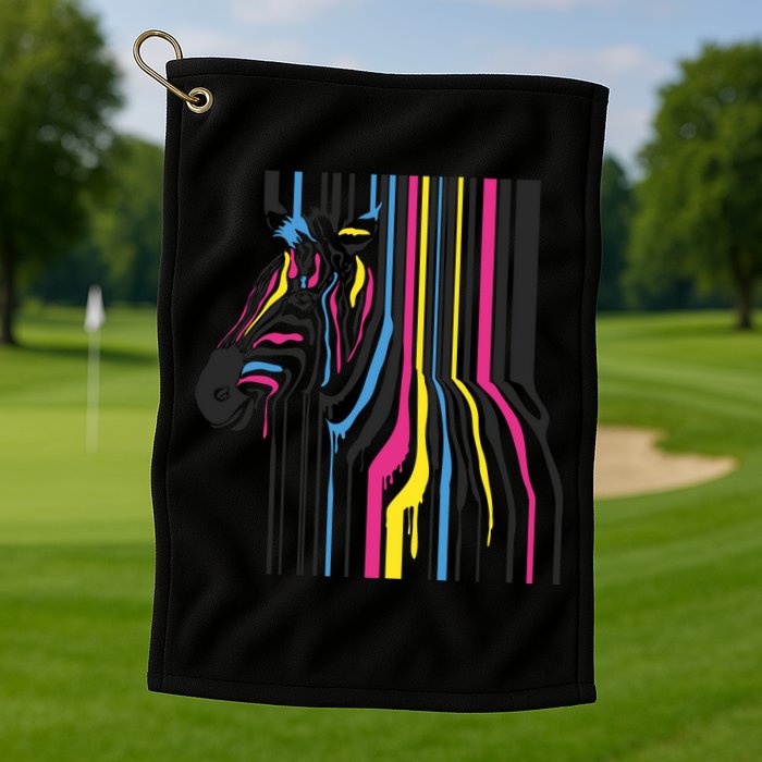 Modern Abstract Zebra Golf Towel