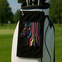Modern Abstract Zebra Golf Towel