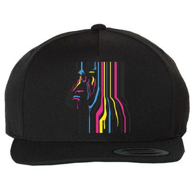 Modern Abstract Zebra Wool Snapback Cap