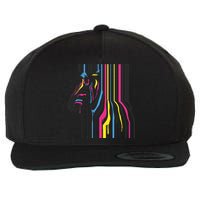 Modern Abstract Zebra Wool Snapback Cap
