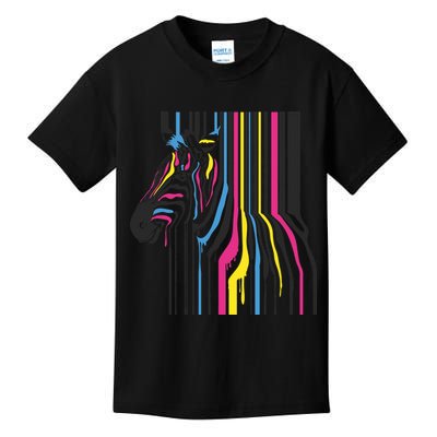 Modern Abstract Zebra Kids T-Shirt
