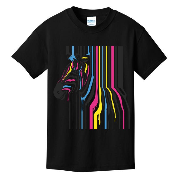 Modern Abstract Zebra Kids T-Shirt