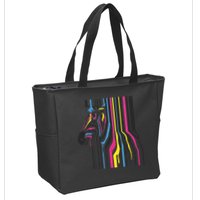 Modern Abstract Zebra Zip Tote Bag