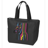 Modern Abstract Zebra Zip Tote Bag