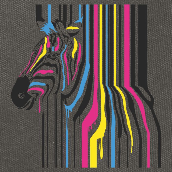 Modern Abstract Zebra Cotton Canvas Backpack
