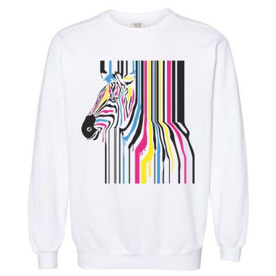 Modern Abstract Zebra Garment-Dyed Sweatshirt
