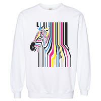 Modern Abstract Zebra Garment-Dyed Sweatshirt