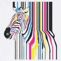 Modern Abstract Zebra Garment-Dyed Sweatshirt