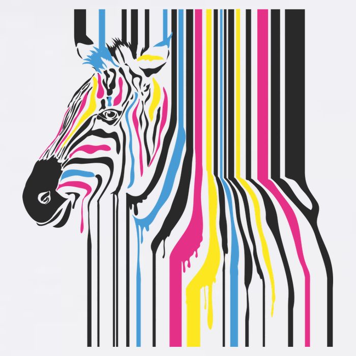 Modern Abstract Zebra Garment-Dyed Sweatshirt