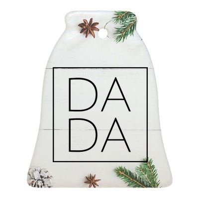 Modern Dada Fathers Day Ceramic Bell Ornament