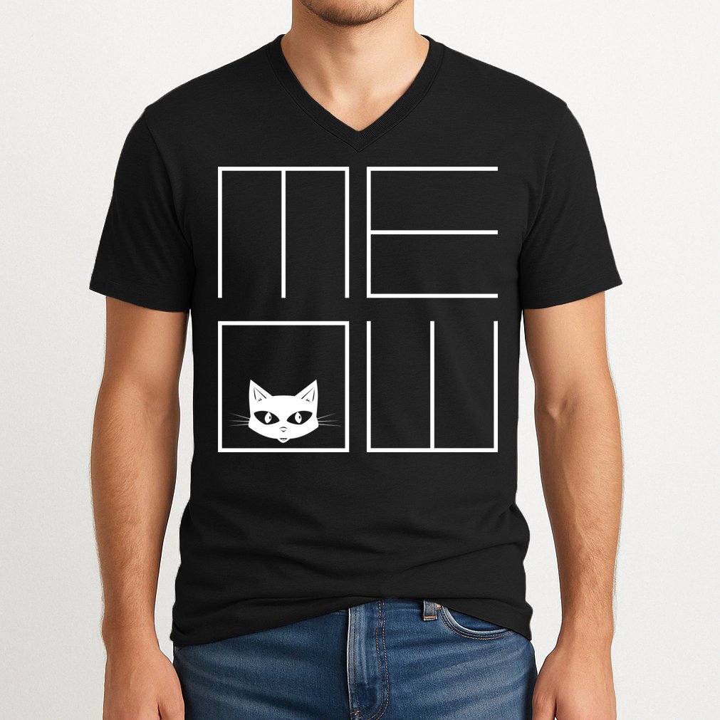 Modern Meow  V-Neck T-Shirt