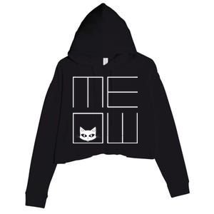 Modern Meow  Crop Fleece Hoodie