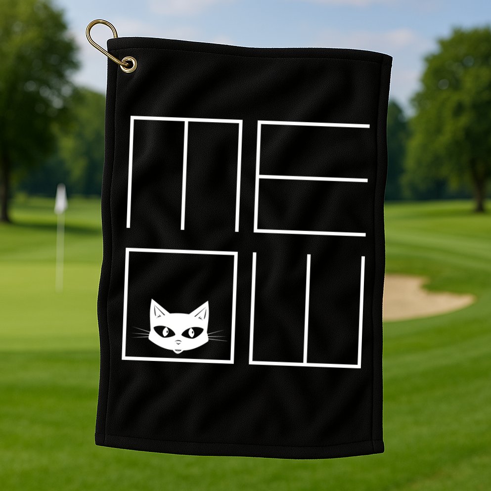 Modern Meow  Golf Towel