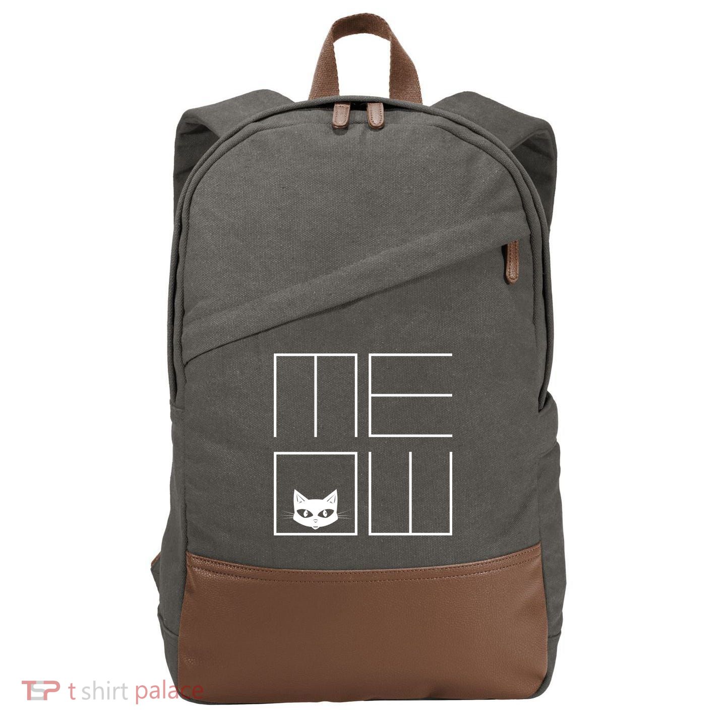 Modern Meow  Cotton Canvas Backpack