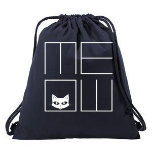 Modern Meow  Drawstring Bag