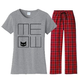 Modern Meow  Women's Flannel Pajama Set