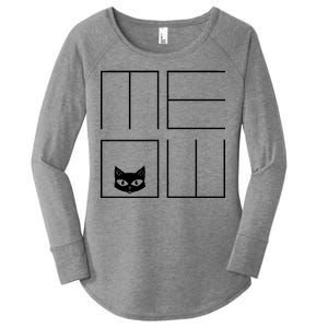 Modern Meow  Women's Perfect Tri Tunic Long Sleeve Shirt