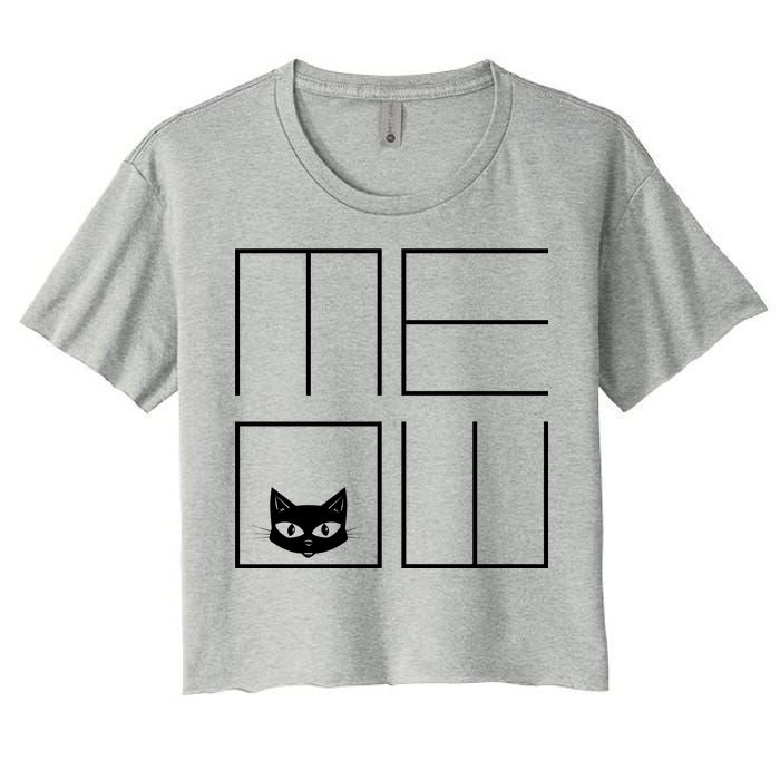 Modern Meow  Women's Crop Top Tee